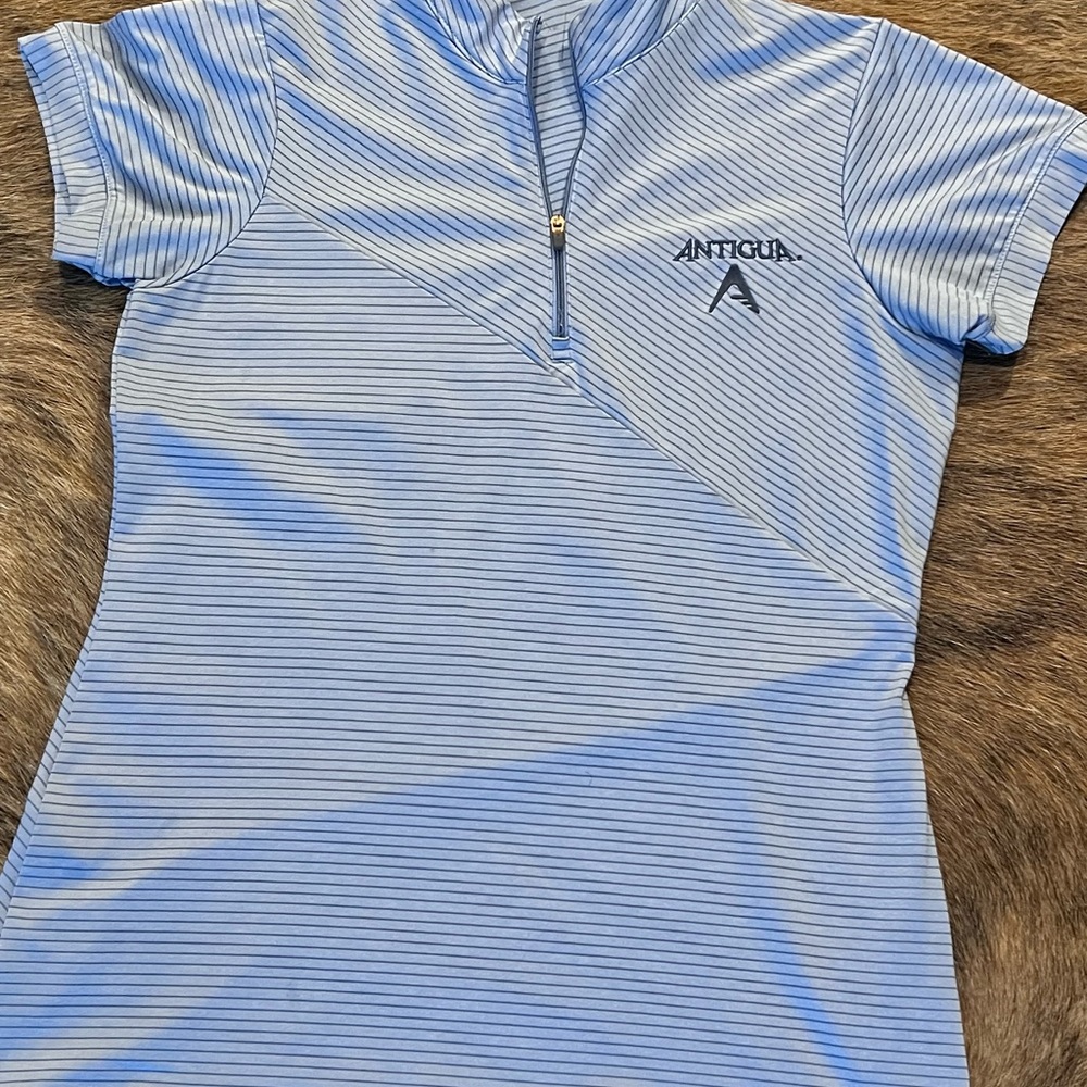 Antigua Quarter-Zip Polo | Small | Light Blue